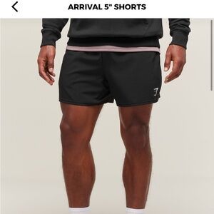 Gymshark Black Arrival 5” Shorts